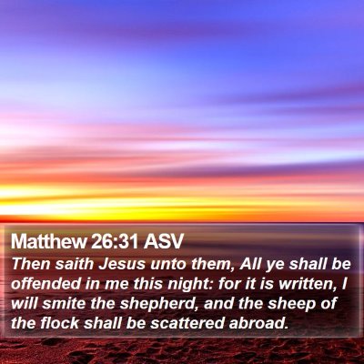 Matthew 26:31 ASV Bible Verse Image