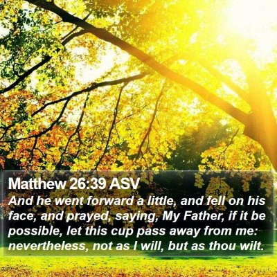 Matthew 26:39 ASV Bible Verse Image