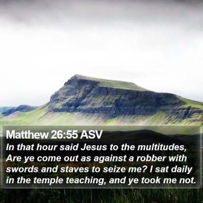 Matthew 26:55 ASV Bible Verse Image