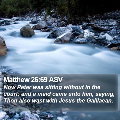 Matthew 26:69 ASV Bible Verse Image