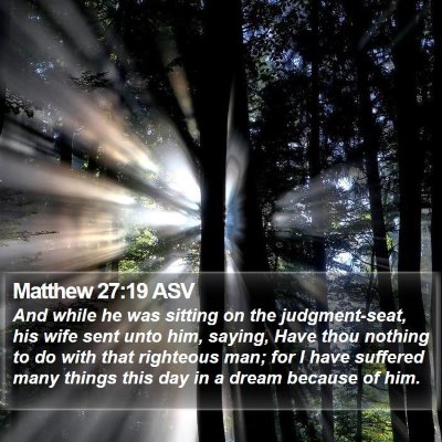 Matthew 27:19 ASV Bible Verse Image