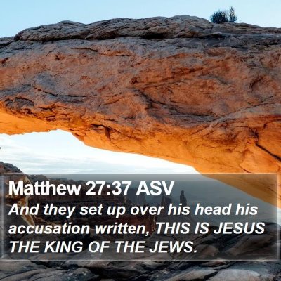 Matthew 27:37 ASV Bible Verse Image