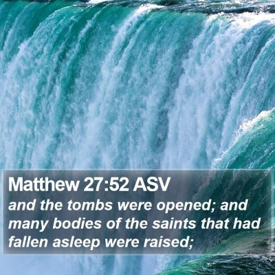 Matthew 27:52 ASV Bible Verse Image