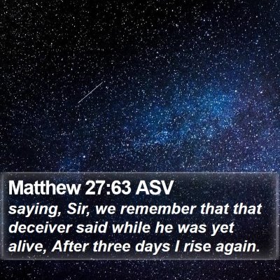 Matthew 27:63 ASV Bible Verse Image
