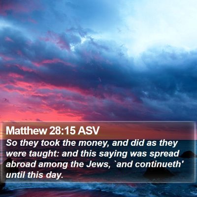 Matthew 28:15 ASV Bible Verse Image