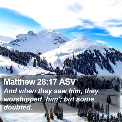Matthew 28:17 ASV Bible Verse Image