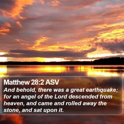 Matthew 28:2 ASV Bible Verse Image