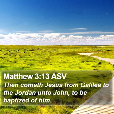 Matthew 3:13 ASV Bible Verse Image
