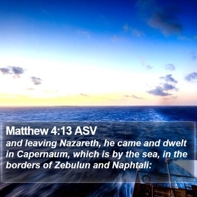 Matthew 4:13 ASV Bible Verse Image