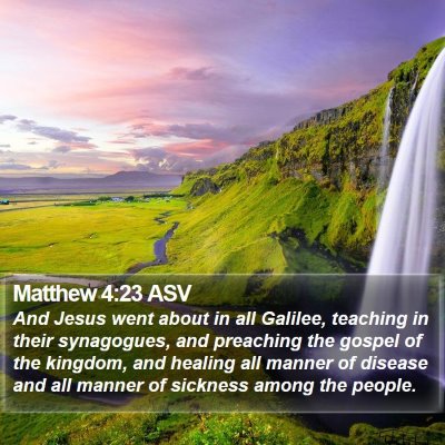 Matthew 4:23 ASV Bible Verse Image