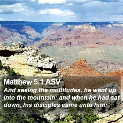 Matthew 5:1 ASV Bible Verse Image