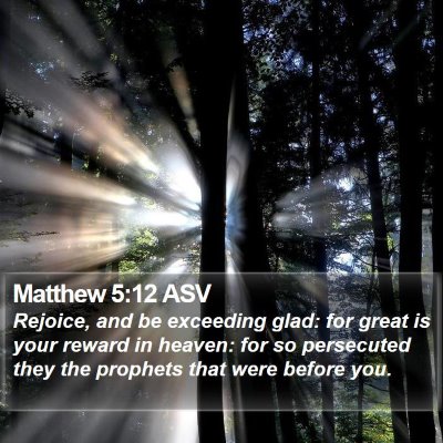 Matthew 5:12 ASV Bible Verse Image