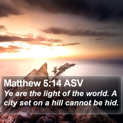 Matthew 5:14 ASV Bible Verse Image