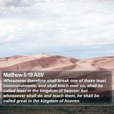 Matthew 5:19 ASV Bible Verse Image
