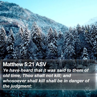 Matthew 5:21 ASV Bible Verse Image