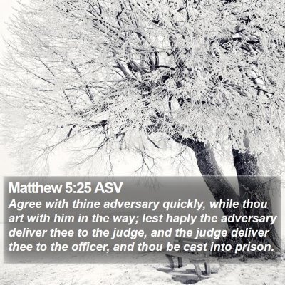 Matthew 5:25 ASV Bible Verse Image