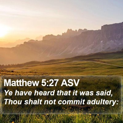 Matthew 5:27 ASV Bible Verse Image