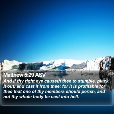 Matthew 5:29 ASV Bible Verse Image