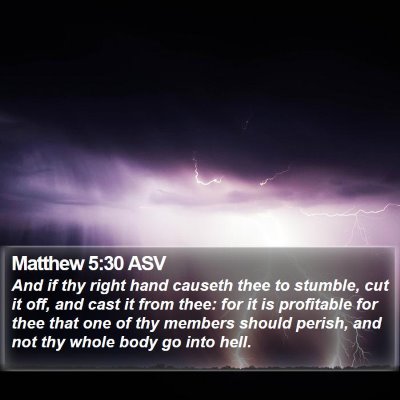 Matthew 5:30 ASV Bible Verse Image