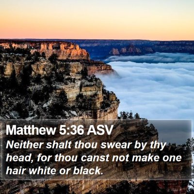 Matthew 5:36 ASV Bible Verse Image