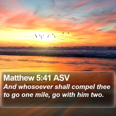 Matthew 5:41 ASV Bible Verse Image