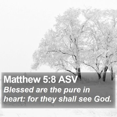 Matthew 5:8 ASV Bible Verse Image