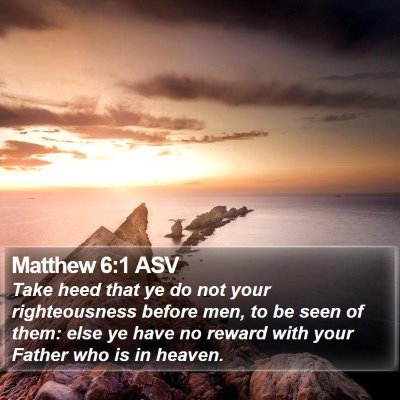Matthew 6:1 ASV Bible Verse Image