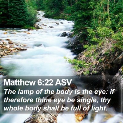 Matthew 6:22 ASV Bible Verse Image