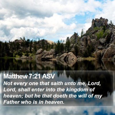 Matthew 7:21 ASV Bible Verse Image