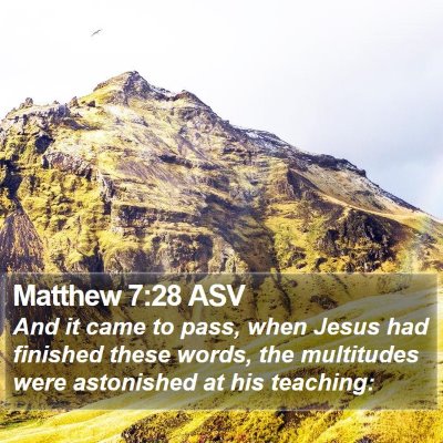 Matthew 7:28 ASV Bible Verse Image