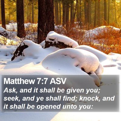 Matthew 7:7 ASV Bible Verse Image