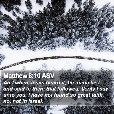 Matthew 8:10 ASV Bible Verse Image