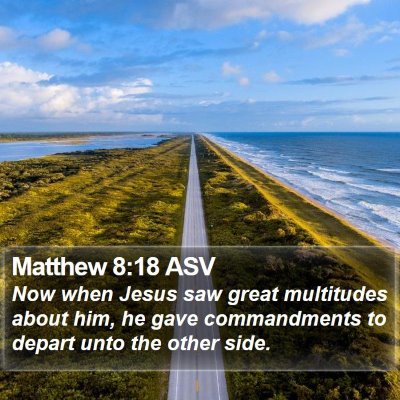 Matthew 8:18 ASV Bible Verse Image