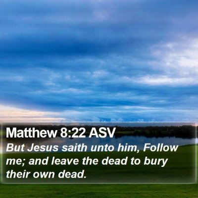 Matthew 8:22 ASV Bible Verse Image