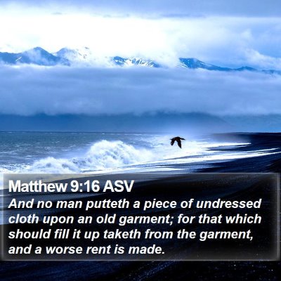 Matthew 9:16 ASV Bible Verse Image