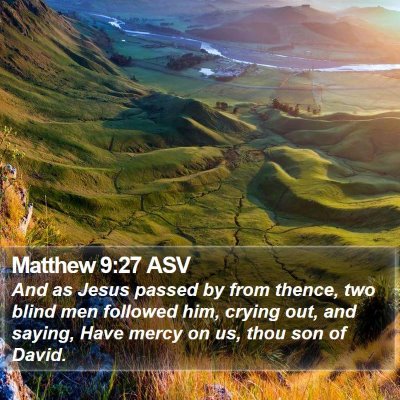 Matthew 9:27 ASV Bible Verse Image