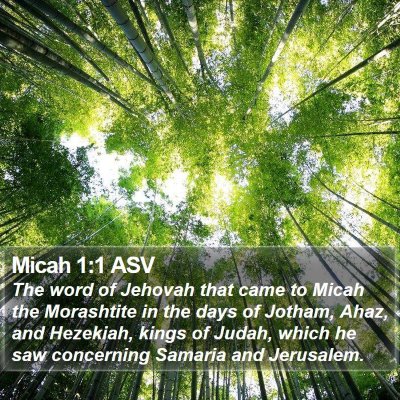 Micah 1:1 ASV Bible Verse Image