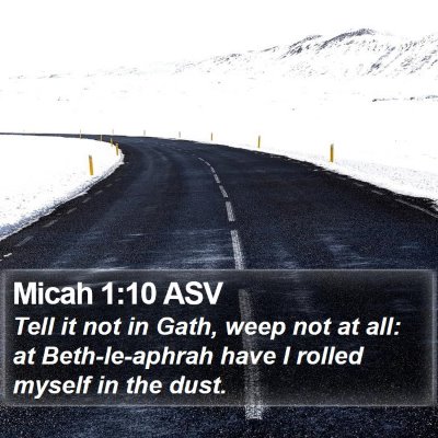 Micah 1:10 ASV Bible Verse Image