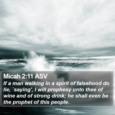 Micah 2:11 ASV Bible Verse Image