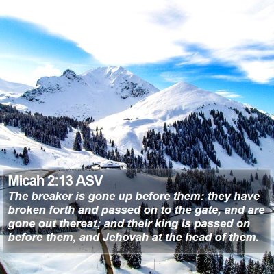 Micah 2:13 ASV Bible Verse Image