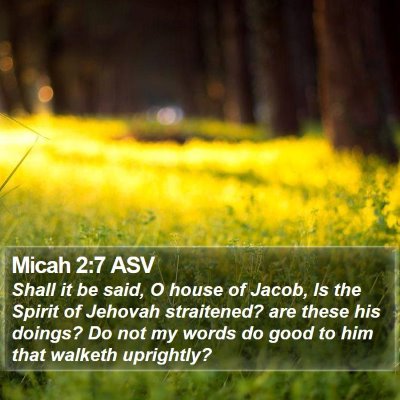 Micah 2:7 ASV Bible Verse Image