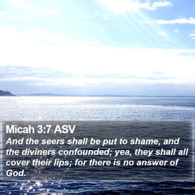 Micah 3:7 ASV Bible Verse Image