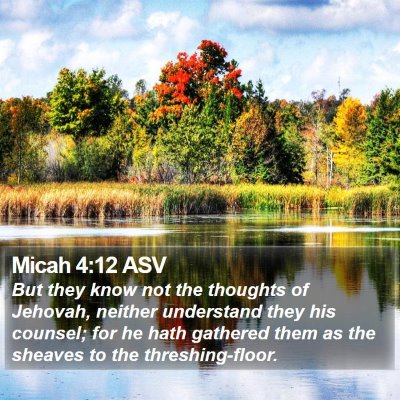 Micah 4:12 ASV Bible Verse Image