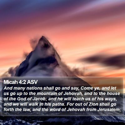 Micah 4:2 ASV Bible Verse Image
