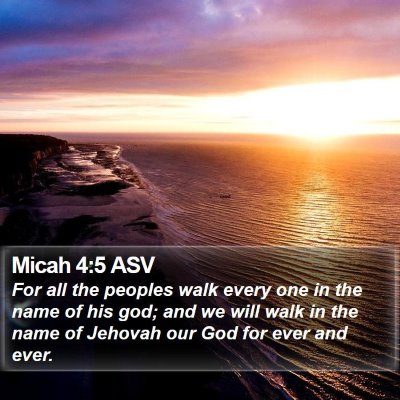 Micah 4:5 ASV Bible Verse Image