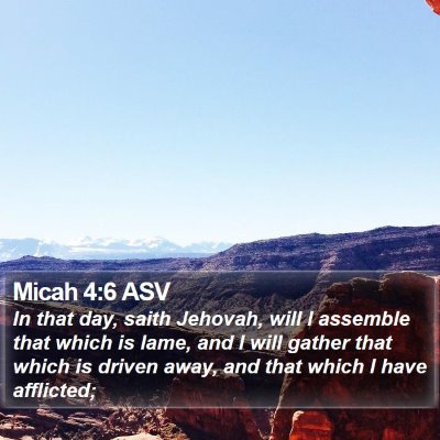 Micah 4:6 ASV Bible Verse Image