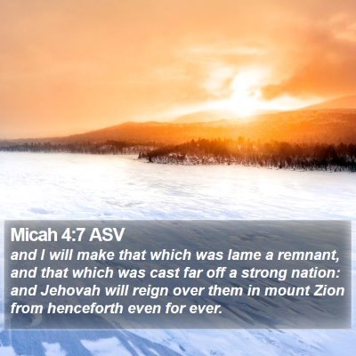 Micah 4:7 ASV Bible Verse Image