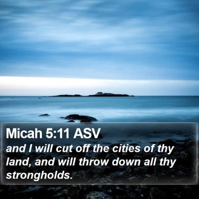 Micah 5:11 ASV Bible Verse Image