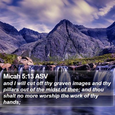 Micah 5:13 ASV Bible Verse Image