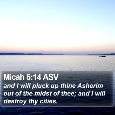 Micah 5:14 ASV Bible Verse Image